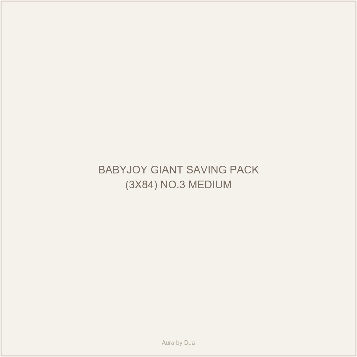 BABYJOY GIANT SAVING PACK (3X84) NO.3 MEDIUM