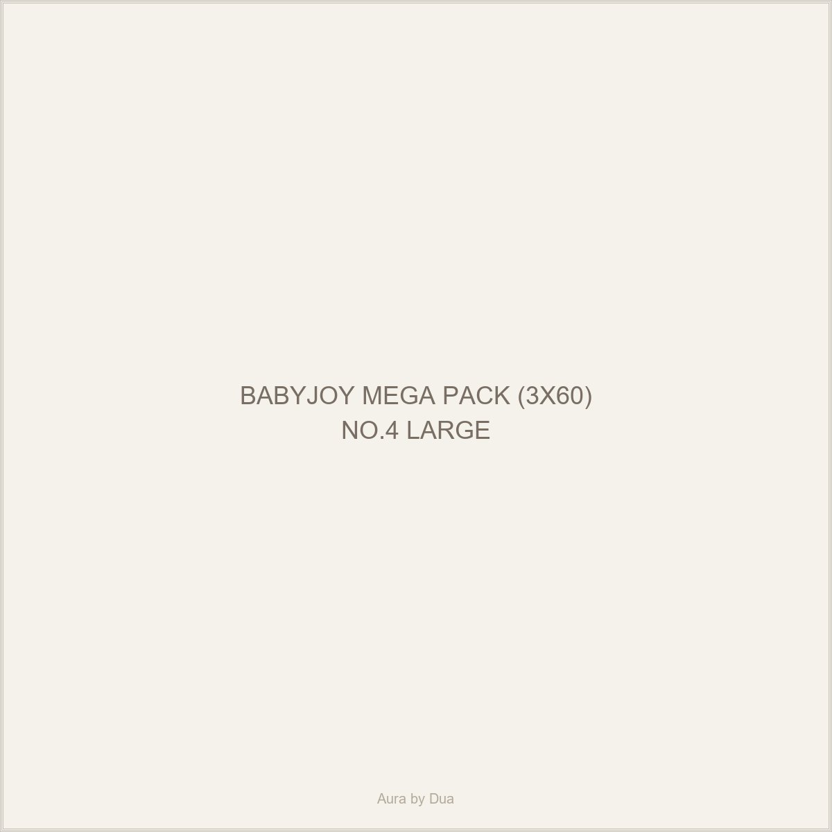 BABYJOY MEGA PACK (3X60) NO.4 LARGE