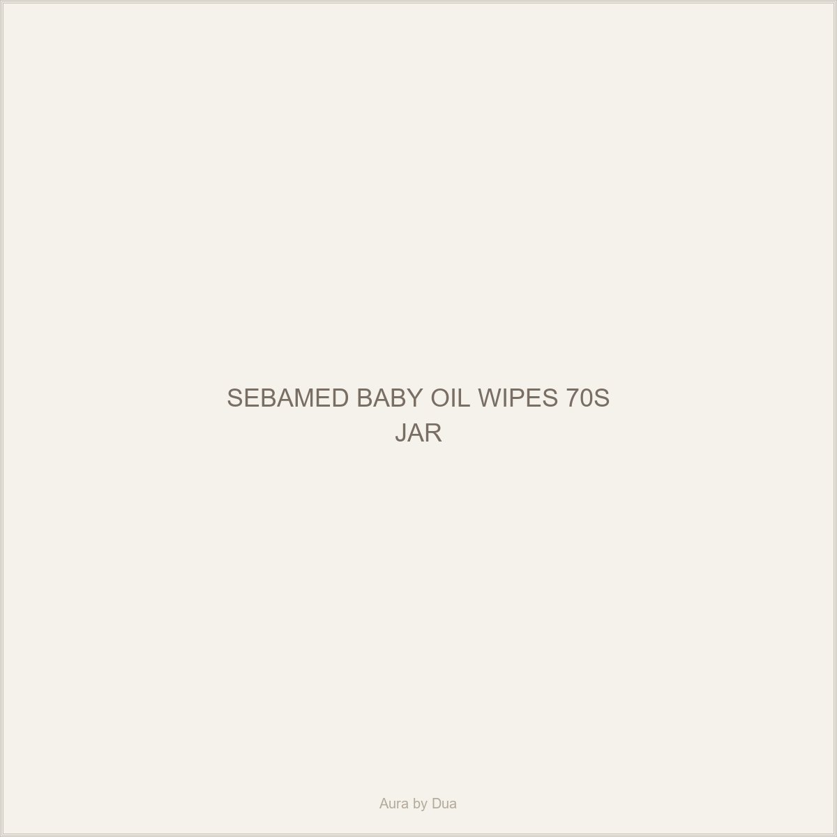 SEBAMED BABY OIL WIPES 70S JAR