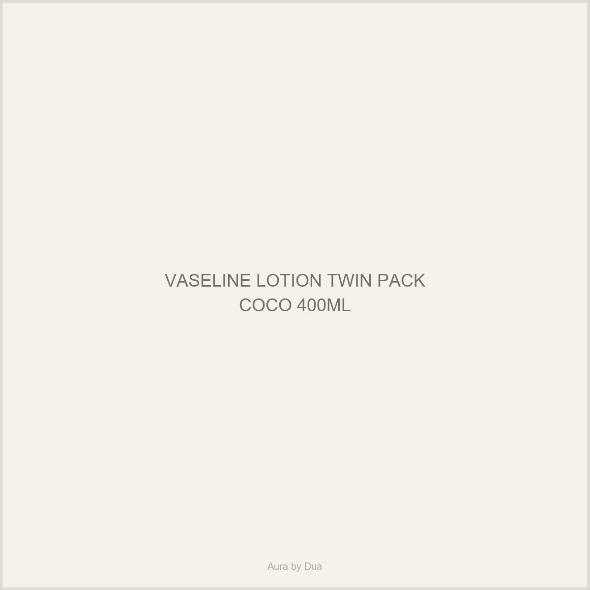 VASELINE LOTION TWIN PACK COCO 400ML