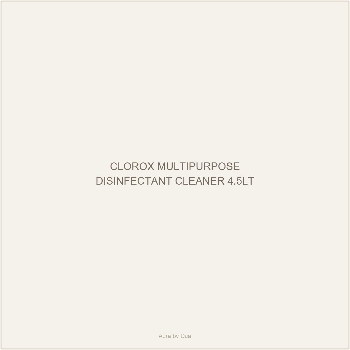 CLOROX MULTIPURPOSE DISINFECTANT CLEANER 4.5LT